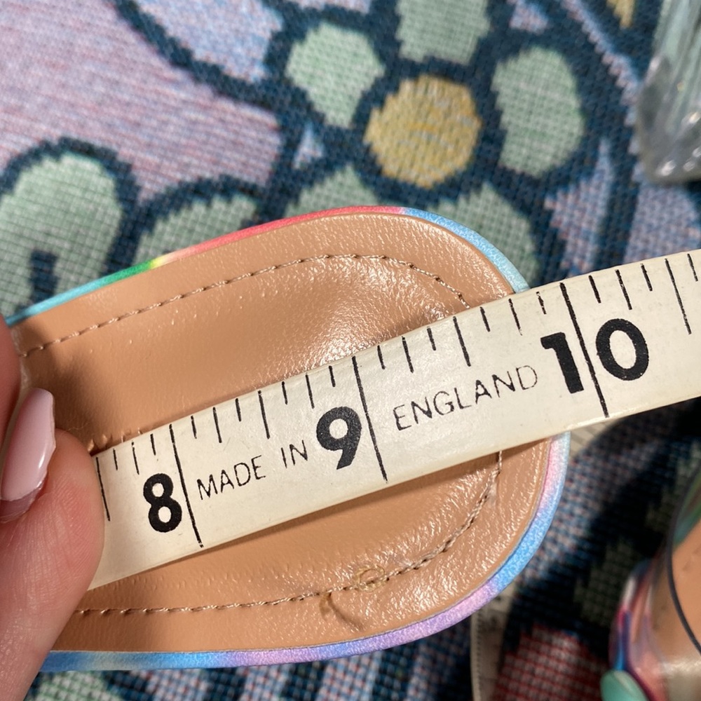 Pastel Chain Link Clear Kitten Heels - Picture 11 of 12